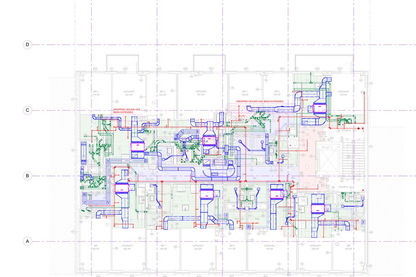 Coordination overlay, typical residential floor