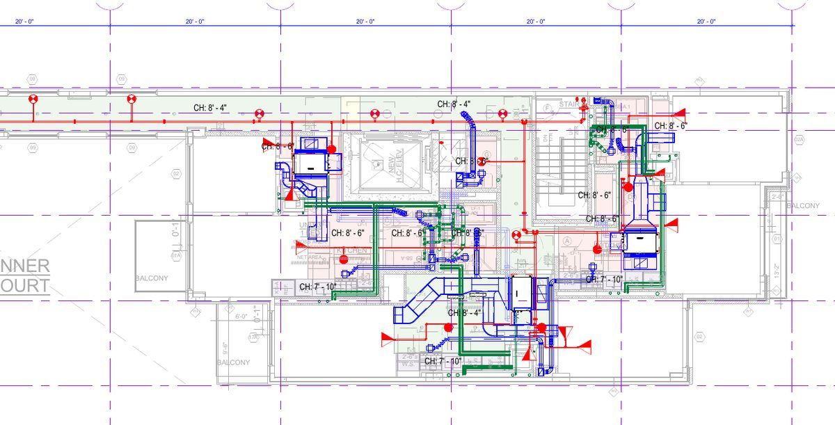 Coordination overlay, typical floor